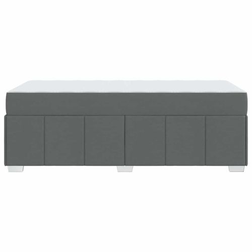 Рамка за легло с матрак Тъмен сив 90 x 190 cm текстил