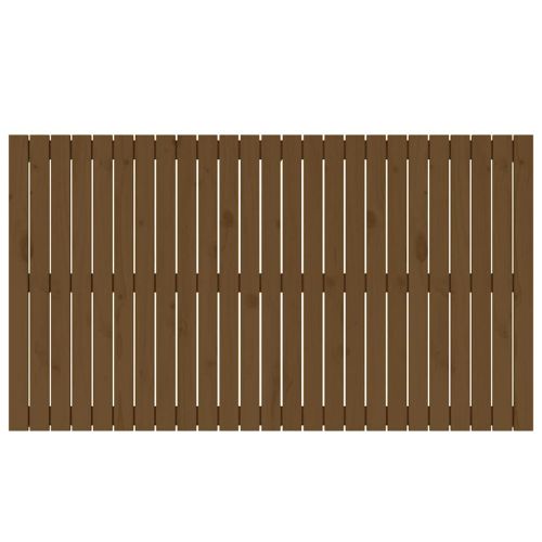 Стенна табла за спалня, меденокафява, 159,5x3x90 см, бор масив