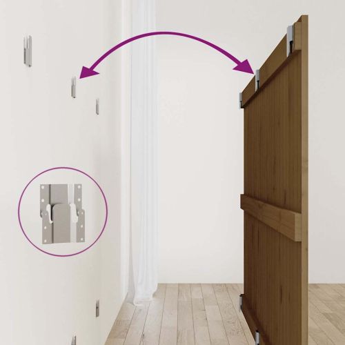 Стенна табла за спалня, меденокафява, 159,5x3x90 см, бор масив