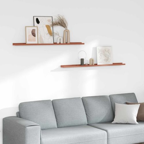 Стенен рафт с рафт 2 pcs Червено 115 x 9 x 3 cm Инженерно дърво