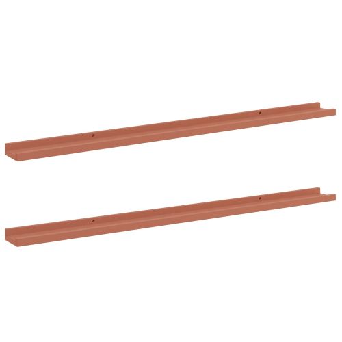 Стенен рафт с рафт 2 pcs Червено 115 x 9 x 3 cm Инженерно дърво