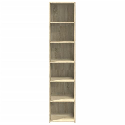 Висок шкаф, опушен дъб, 40x41x185 см, инженерно дърво
