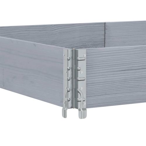 Палетни страници, сив, 3 бр, 150x100 см, борова дървесина масив