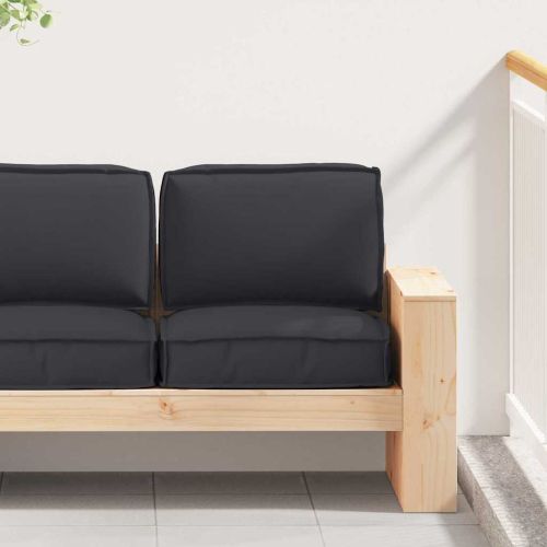 Комплект възглавници за палет 2 pcs Черно Оксфордска тъкан