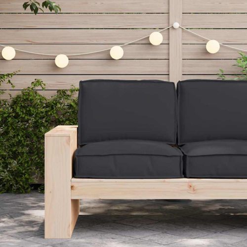 Комплект възглавници за палет 2 pcs Черно Оксфордска тъкан