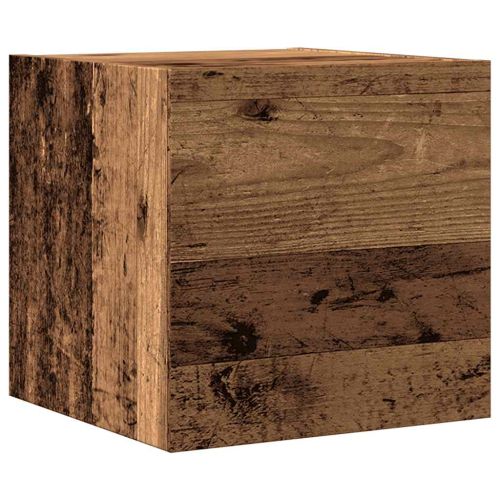 Комплект ТВ шкафове за стенен монтаж 7 части, инженерно дърво