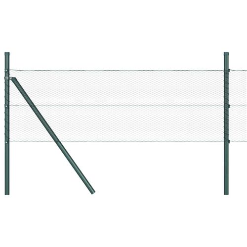 Стълб за ограда. Сив 100 х 0,5 м Стомана и PVC