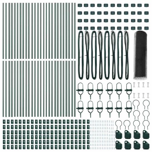 Стълб за ограда. Сив 100 х 0,5 м Стомана и PVC