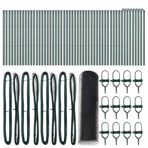 Стълб за ограда. Сив 100 х 0,5 м Стомана и PVC