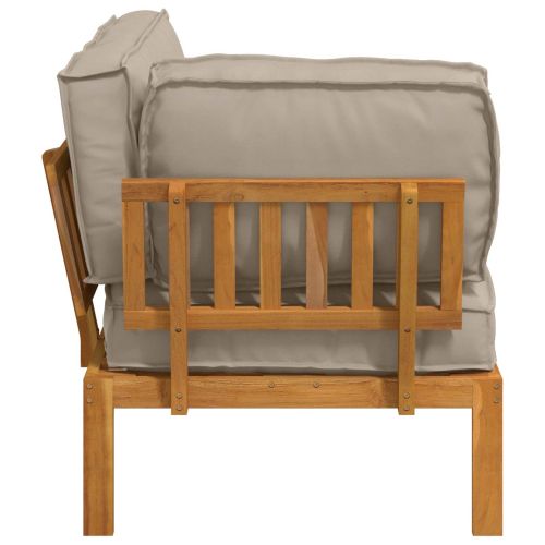 Комплект дивани Таупе 133 x 92 x 69 см Солидно акациево дърво