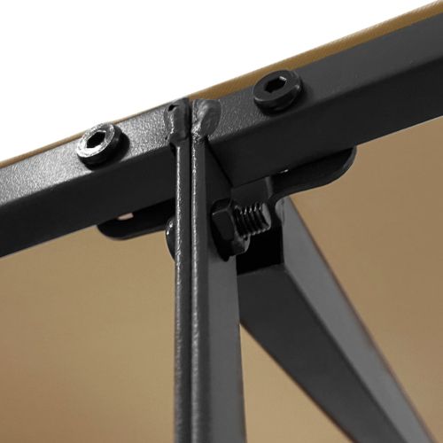 Навес таупе 4x3 м 180 г/м² плат и стомана