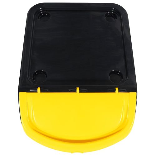 Стифиращи кошчета за отпадъци с капаци 3 бр черно PP 78 л