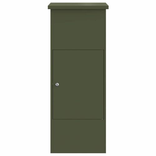 Пощенска кутия за пратки Маслиненозелен 44,5 x 29 x 110,5 см