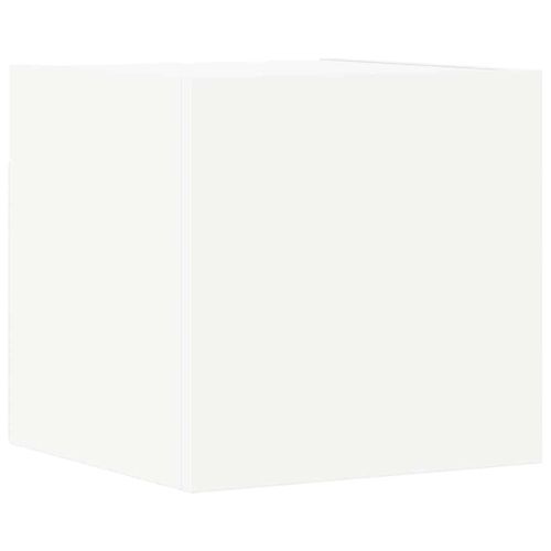 Комплект ТВ шкафове от 10 части, бял, инженерно дърво