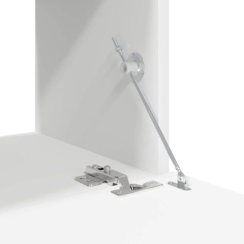 Комплект ТВ шкафове от 10 части, бял, инженерно дърво