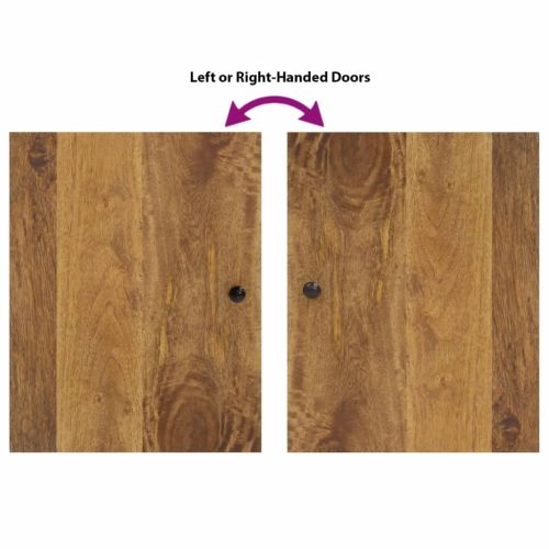 Комплект мебели за баня, 5 части, масивна мангова дървесина