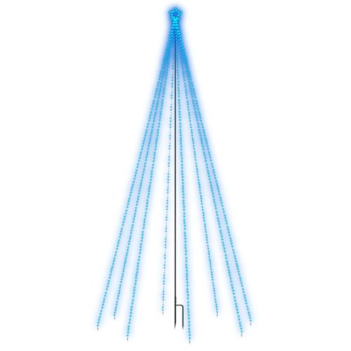 Светеща коледна елха, за закрито/открито, 576 LED, синя, 3,6 м