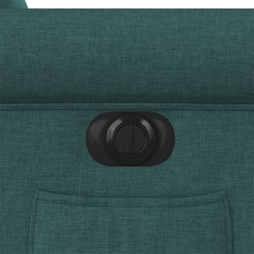 Електрически реклайнер стол, тъмнозелен, текстил