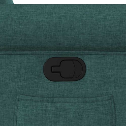 Изправящ реклайнер стол, тъмнозелен, текстил