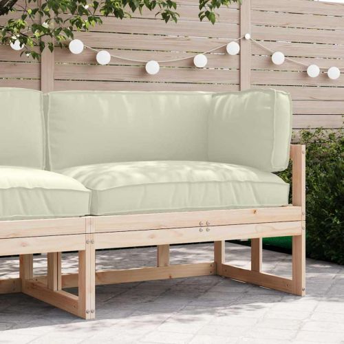 Комплект възглавници за палет 3 pcs Крем Оксфордска тъкан