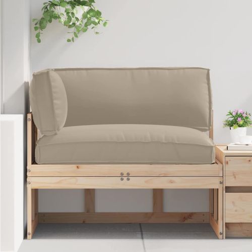 Комплект възглавници за палет 3 pcs Таупе Оксфордска тъкан