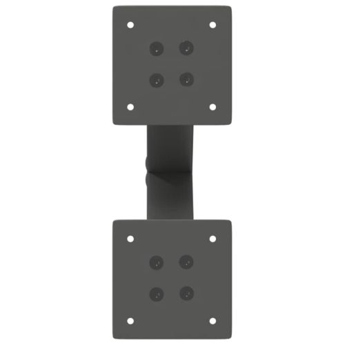 Крака за масичка за кафе, X-образни, 2 бр., антрацит, 38 x (42-43) см, стомана