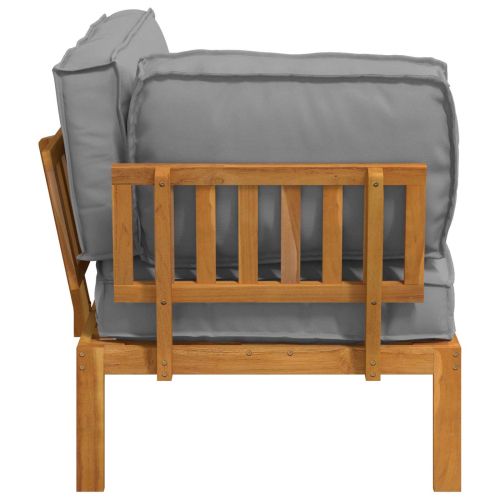 Комплект дивани Сив 133 x 92 x 69 см Солидно акациево дърво