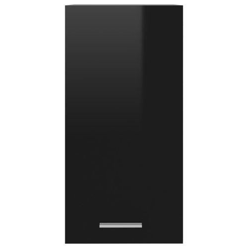Висящ шкаф, Lyon черен гланц, 29,5x31x60 см, инженерно дърво