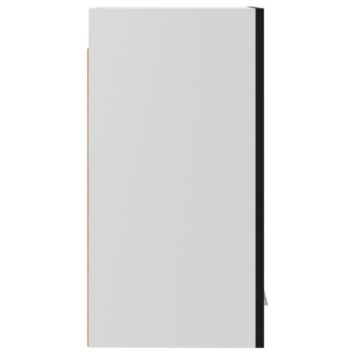 Висящ шкаф, Lyon черен гланц, 29,5x31x60 см, инженерно дърво