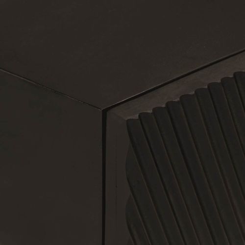 Конзолна маса, 90x30x76 cм, мангово дърво масив и желязо