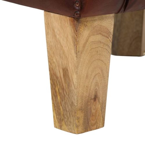 Фотьойл, кафяв, естествена кожа