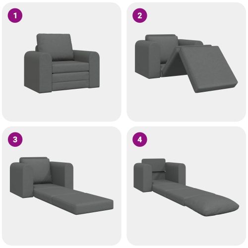 Диван легло Тъмен сив 98 x 71 x 83 см текстил