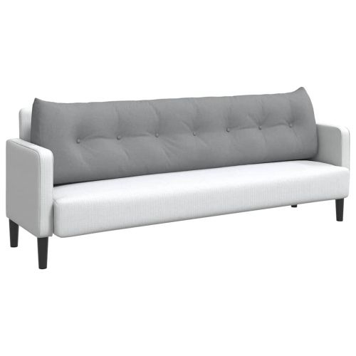 Възглавница за гръб Светлосиво 200 x 24 x 50 см текстил