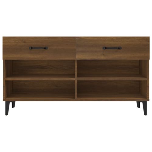 Шкаф за обувки, кафяв дъб, 102x35x55 см, инженерно дърво