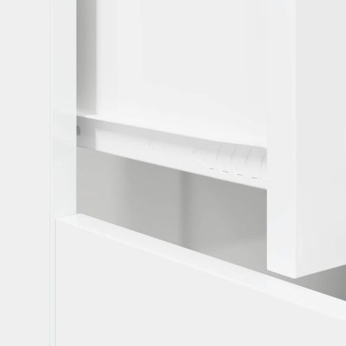 Бюфет, бял гланц, 60x30x75 см, инженерно дърво