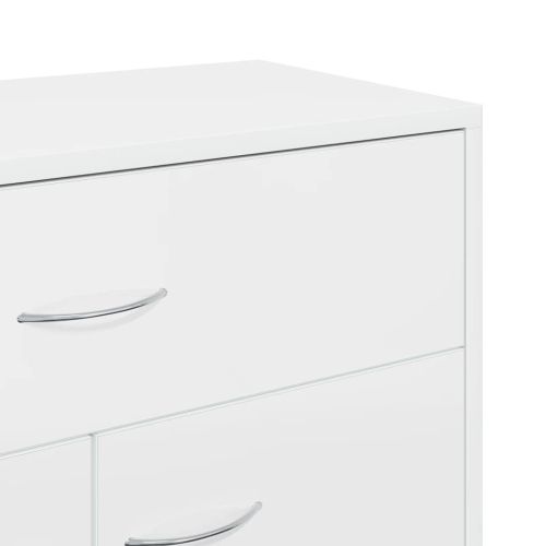 Бюфет, бял гланц, 60x30x75 см, инженерно дърво