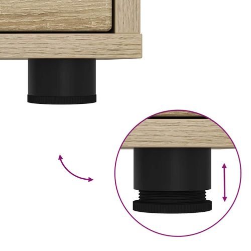 Нощно шкафче Сонома дъб 30,5 x 30 x 43 см Инженерно дърво