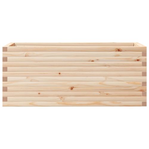 Градинска кашпа, 110x40x45,5 см, масивна борова дървесина