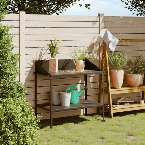 Стойка за саксии антрацит 100x54,5x100 см поцинкована стомана