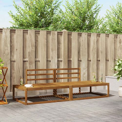 Комплект дивани за открито 2 Брой Естествен 230,5 x 83 x 73 см