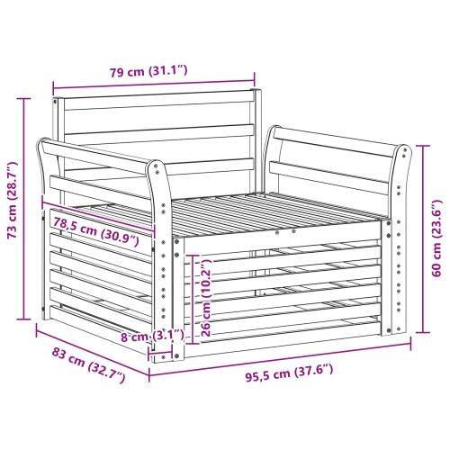 2 Брой Диван с подлакътници Естествен