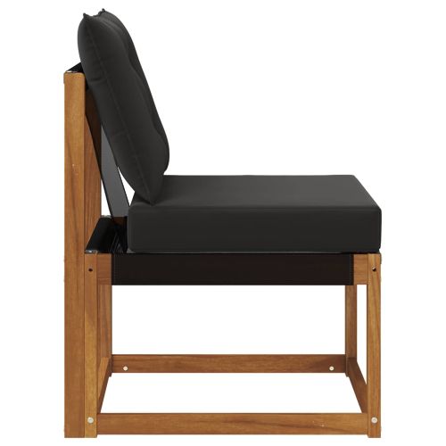 Външен среден диван Масивна акациева дървесина и текстилен плат