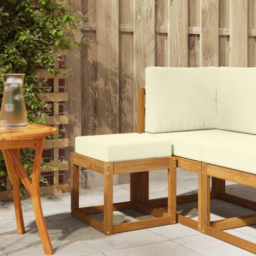 Външна табуретка с възглавница Естествен 43 x 43 x 37 см