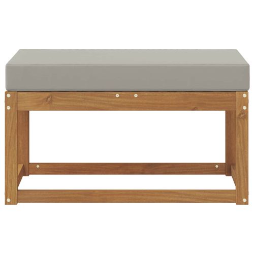 Външна табуретка с възглавница Естествен 79 x 43 x 37 см