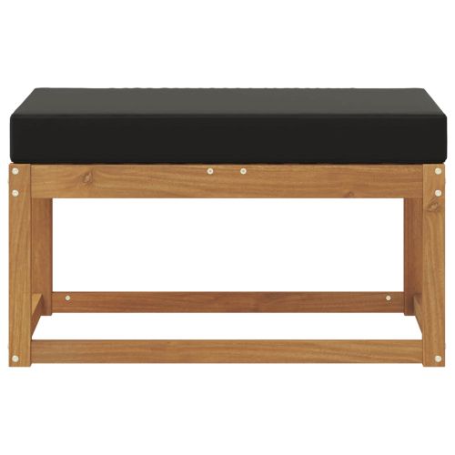 Външна табуретка с възглавница Естествен 79 x 43 x 37 см