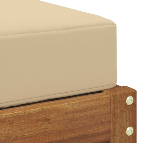 Външна табуретка с възглавница Естествен 43 x 43 x 37 см