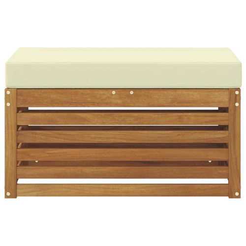 Външна табуретка с възглавница Естествен 80 x 43 x 37 см