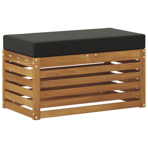 Външна табуретка с възглавница Естествен 80 x 43 x 37 см