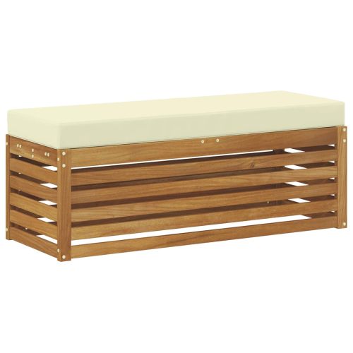 Външна табуретка с възглавница Естествен 115 x 43 x 37 см