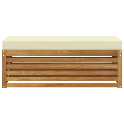 Външна табуретка с възглавница Естествен 115 x 43 x 37 см